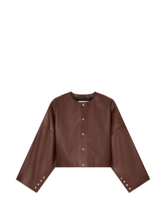 26FW 셀린느 램스킨 가디건 재킷 RV14O1437 18MH BROWN