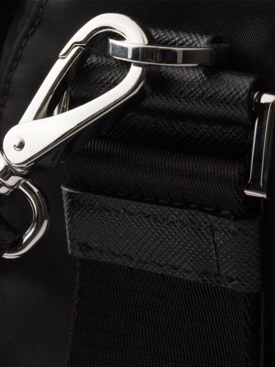 26FW 프라다 리나일론 카프스킨 가죽 메신저백 2VD072 2C26F0002 BLACK - PRADA