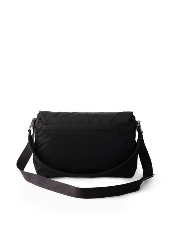 26FW 프라다 리나일론 카프스킨 가죽 메신저백 2VD072 2C26F0002 BLACK - PRADA