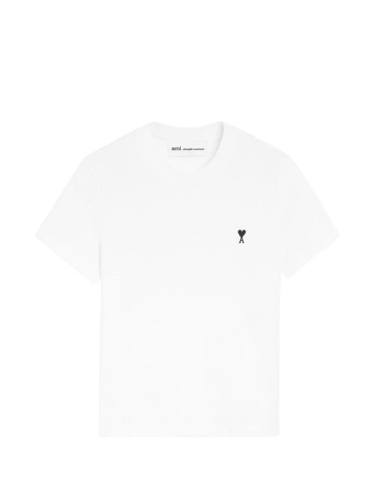 26FW 아미 스몰 하트 로고 코튼 크롭 티셔츠 FTS347 724100 WHITE