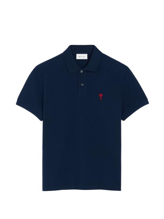26FW 아미 스몰 하트 로고 폴로 셔츠 BFUPL001 760430 NAVY