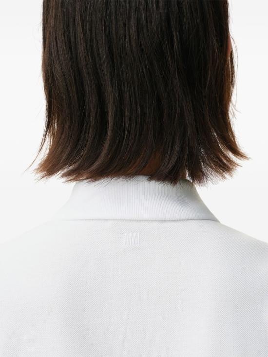 26FW 아미 스몰 하트 로고 폴로 티셔츠 BFUPL001 760100 WHITE - AMI