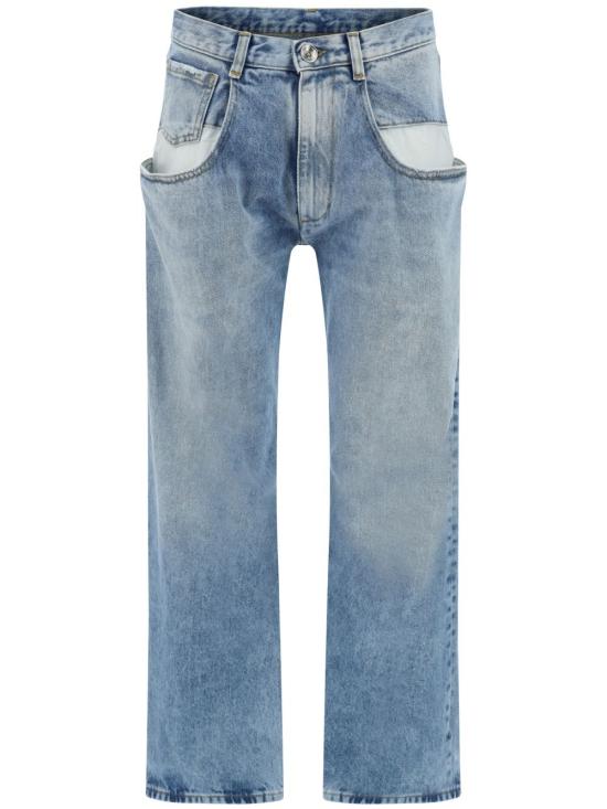 26FW 마르지엘라 컨트래스티드 포켓 스트레이트 진 S51LA0052 S30513470 LIGHT BLUE