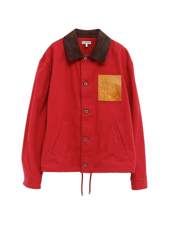 26FW 로에베 워크웨어 코튼 캔버스 자켓 H526Y03 WDQ7100 RED