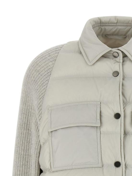 26FW 브루넬로 쿠치넬리 나일론 다운 재킷 MD5987696P C3671 WHITE - BRUNELLO CUCINELLI