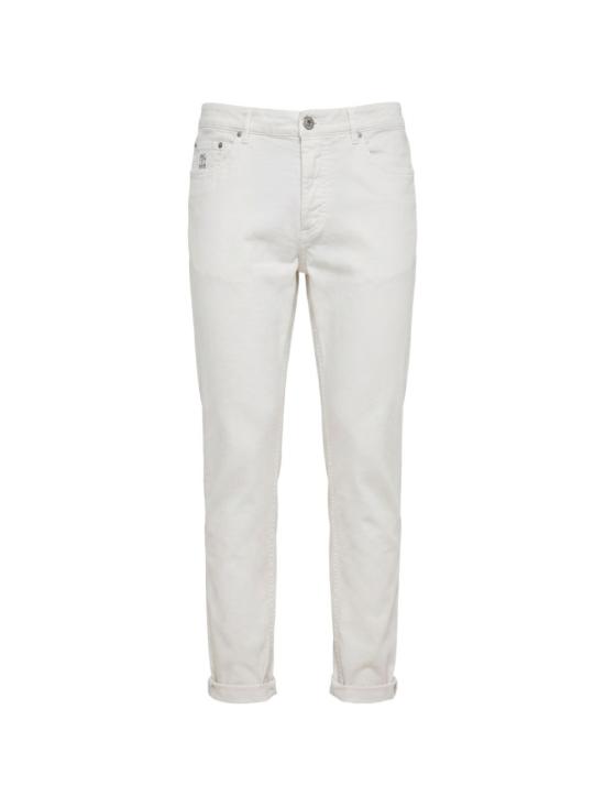 26FW 브루넬로 쿠치넬리 라이트웨이트 데님 팬츠 M277PD3210 C7007 WHITE