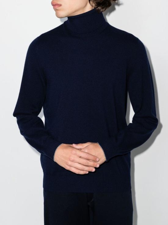 26FW 브루넬로 쿠치넬리 캐시미어 터틀넥 M2200103 CW425 NAVY - BRUNELLO CUCINELLI