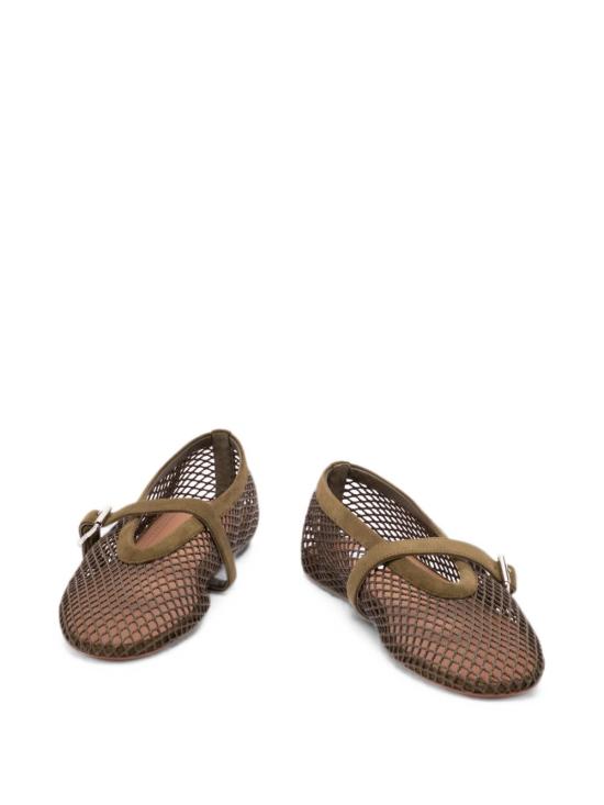 26FW 알라이아 피쉬넷 발레 플랫 AA3A029TK061 U21 ARMY GREEN - ALAIA
