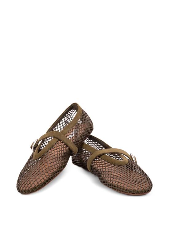 26FW 알라이아 피쉬넷 발레 플랫 AA3A029TK061 U21 ARMY GREEN - ALAIA