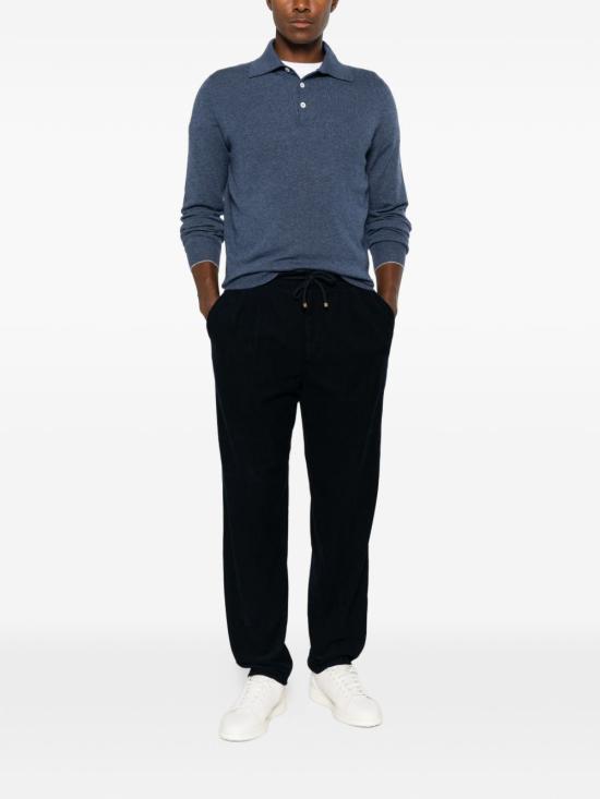 26FW 브루넬로 쿠치넬리 폴로 넥 캐시미어 스웨터 M2200295 CZI28 NAVY - BRUNELLO CUCINELLI