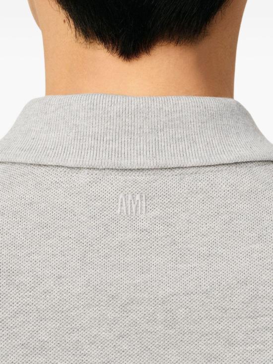 26FW 아미 스몰 하트 로고 폴로 티셔츠 HPL411 7600951 GREY - AMI