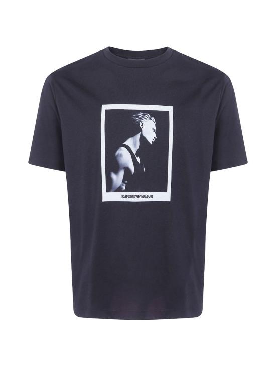 26FW 엠포리오 아르마니 반팔 티셔츠 EM006931 AF23082FC302 BLACK