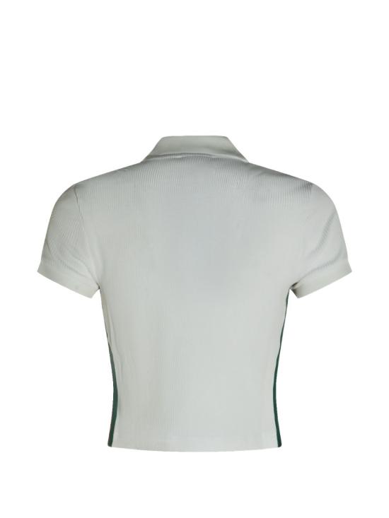 26FW 구찌 웹 리브 코튼 저지 폴로 셔츠 875665 XJHYN9000 WHITE - GUCCI