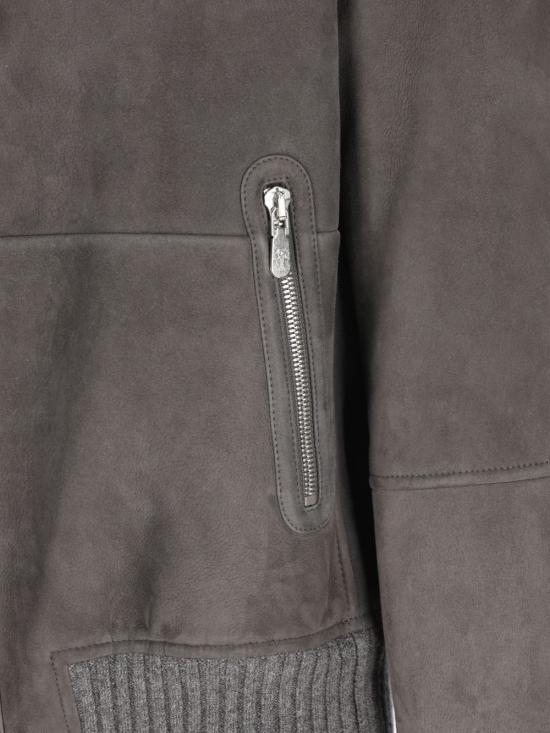 26FW 브루넬로 쿠치넬리 가죽 자켓 MPMCU1737 C9873 GREY - BRUNELLO CUCINELLI
