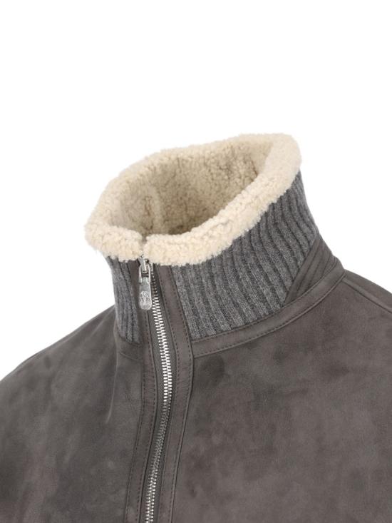 26FW 브루넬로 쿠치넬리 가죽 자켓 MPMCU1737 C9873 GREY - BRUNELLO CUCINELLI