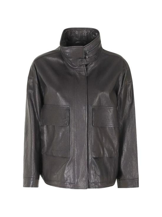 26FW 엠포리오 아르마니 가죽 자켓 EW004883 AF22278UA064 BROWN
