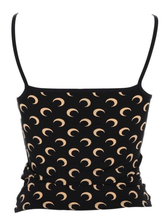  마린세르 문 프린트 저지 스트랩 탑 WTO508A CJER0001IT99 Black - MARINE SERRE