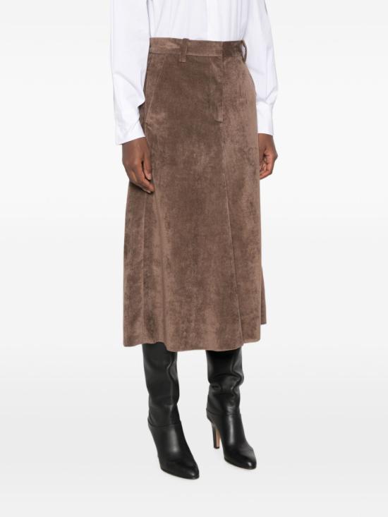 26FW 브루넬로 쿠치넬리 미디 스커트 MP547G4099 C9812 BROWN - BRUNELLO CUCINELLI