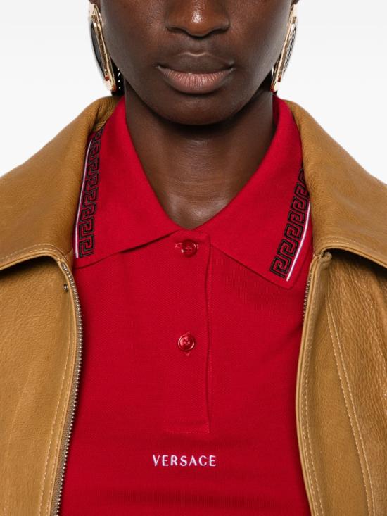 26FW 베르사체 폴로 티셔츠 1025967 1A186881RB30 RED - VERSACE