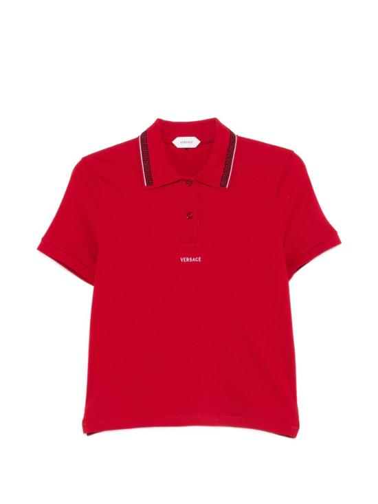 26FW 베르사체 폴로 티셔츠 1025967 1A186881RB30 RED