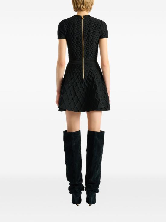 26FW 발망 숏 원피스 HF1R7520 KK200PA BLACK - BALMAIN