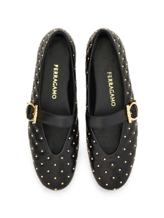 26FW 살바토레 페라가모 플랫 슈즈 01L931 795487001 BLACK - SALVATORE FERRAGAMO