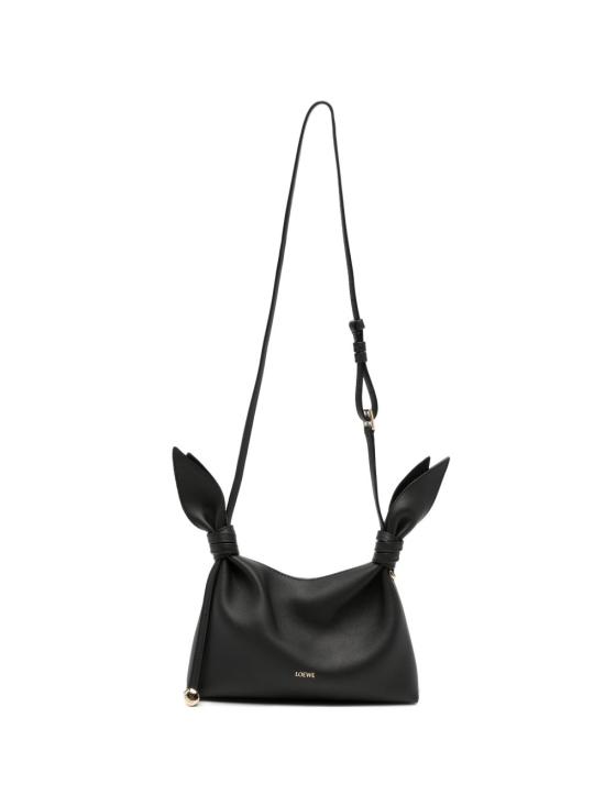 26FW 로에베 미니 스카프 가죽 숄더백 ABNYUNN X011100 BLACK