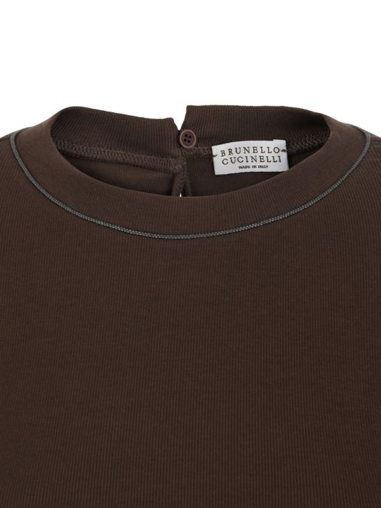 26FW 브루넬로 쿠치넬리 긴팔 티셔츠 MPTC8BJ300 C4211 BROWN - BRUNELLO CUCINELLI