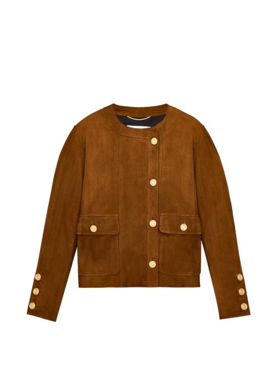 26FW 생로랑 가죽 자켓 876897 YCUM22705 BROWN