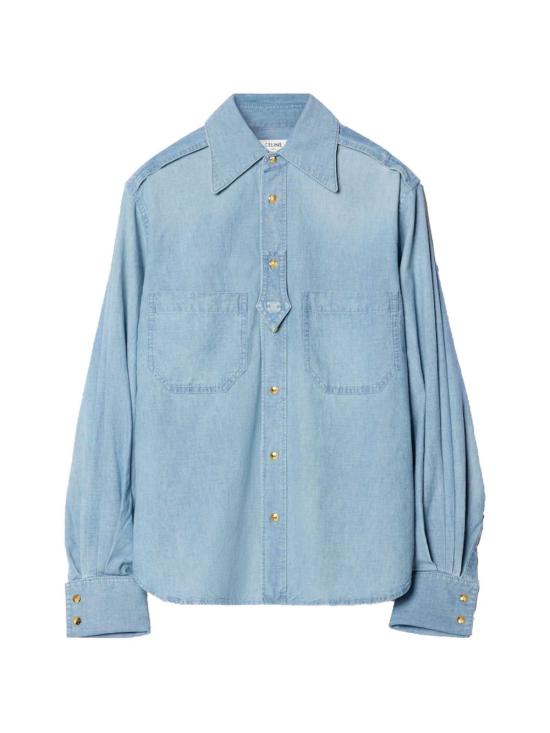 26FW 셀린느 코튼 데님 셔츠 RC0E4 2N68GLB0 LIGHT BLUE - CELINE