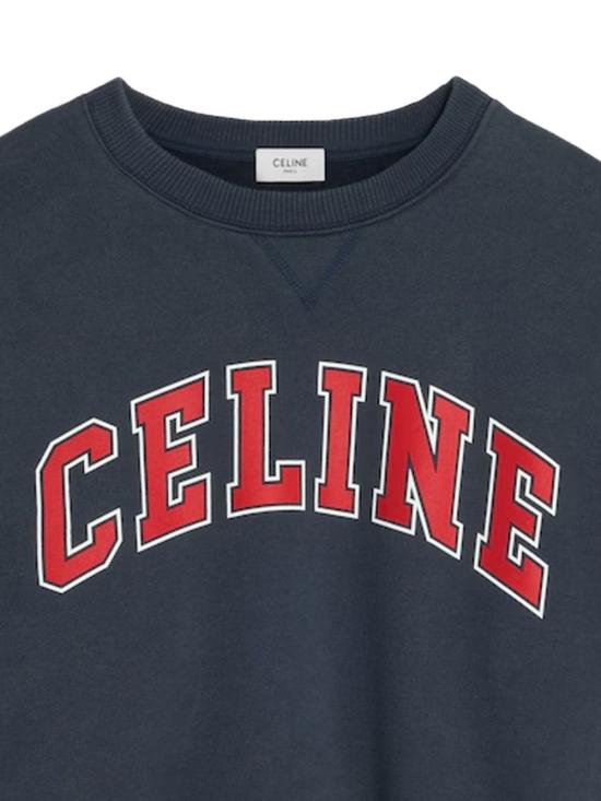26FW 셀린느 코튼 플리스 루즈 스웨트셔츠 RY0YH 123307RV NAVY - CELINE