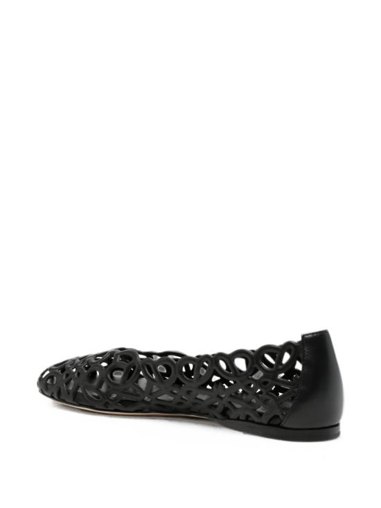 26FW 로에베 페탈 아나그램 램스킨 발레리나 LLST466 X171100 BLACK - LOEWE