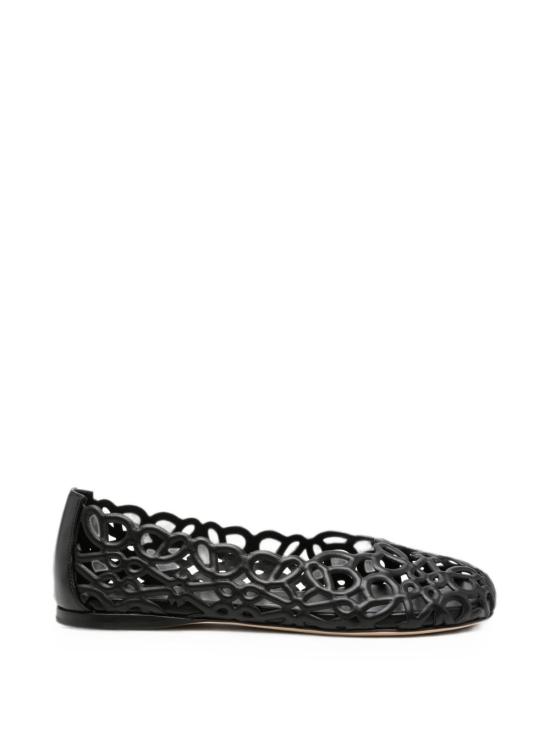 26FW 로에베 페탈 아나그램 램스킨 발레리나 LLST466 X171100 BLACK