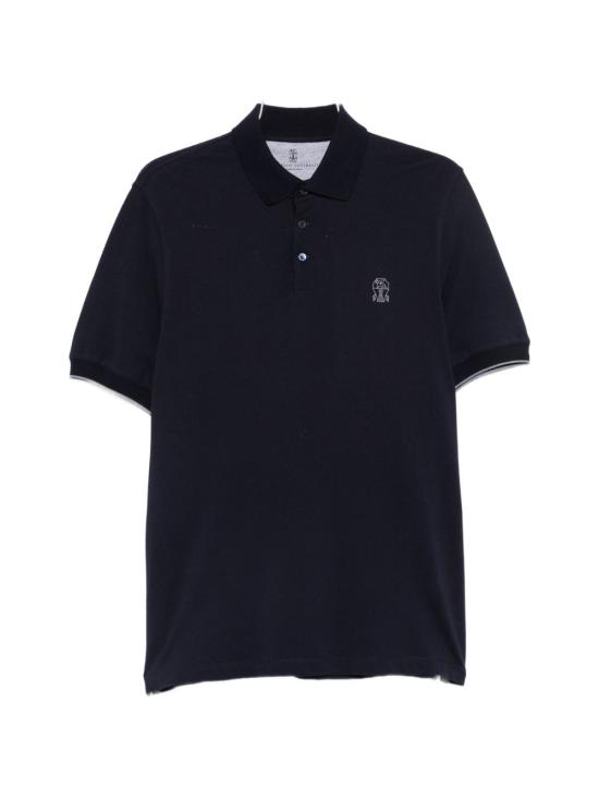 26FW 브루넬로 쿠치넬리 피케 폴로 셔츠 ME8548788 CD325 NAVY