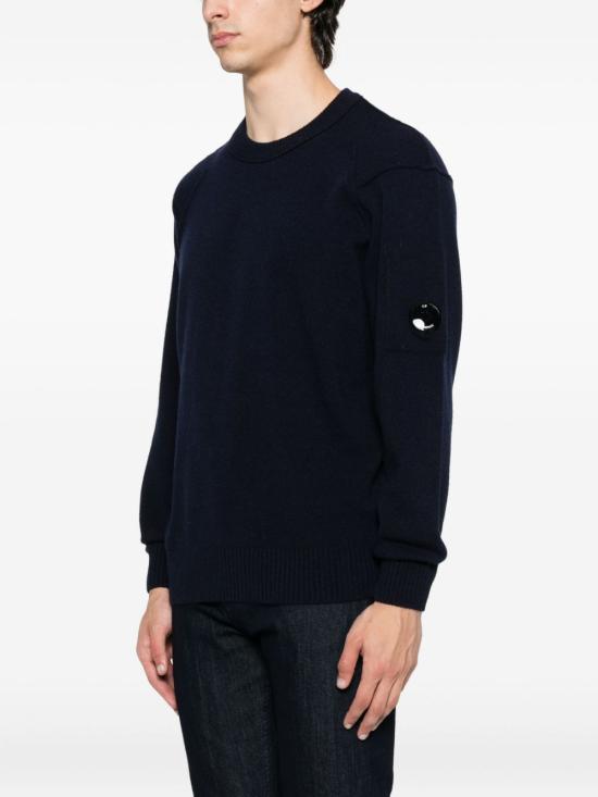 26FW 씨피 컴퍼니 램스울 GRS 크루넥 렌즈 스웨터 RFCMKN707A 110149A888 NAVY - C.P. COMPANY