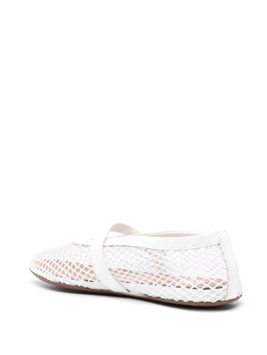 26FW 알라이아 피쉬넷 발레 플랫 AA3A029TK007 010 WHITE - ALAIA