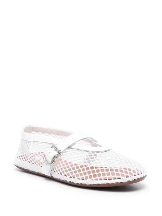 26FW 알라이아 피쉬넷 발레 플랫 AA3A029TK007 010 WHITE - ALAIA