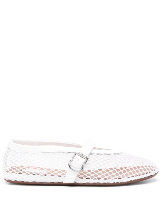 26FW 알라이아 피쉬넷 발레 플랫 AA3A029TK007 010 WHITE