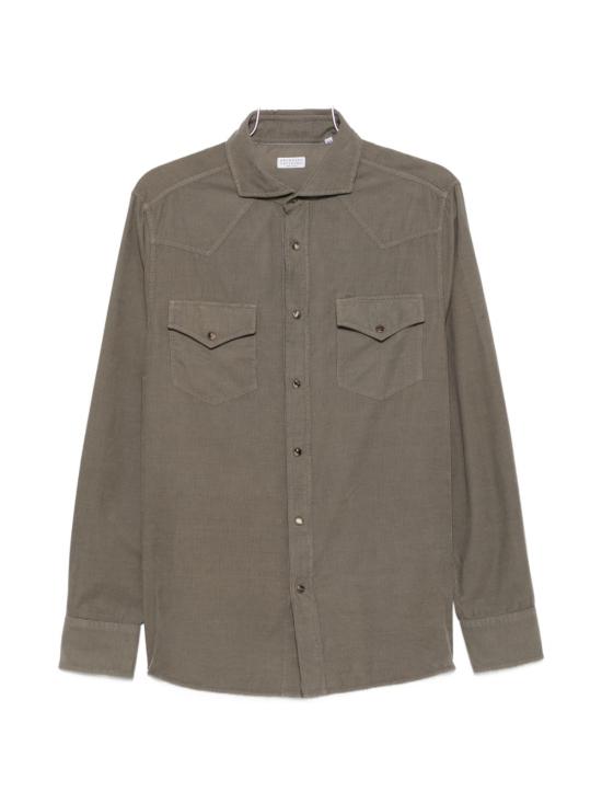 26FW 브루넬로 쿠치넬리 긴팔 셔츠 ML6884008 C6070 ARMY GREEN
