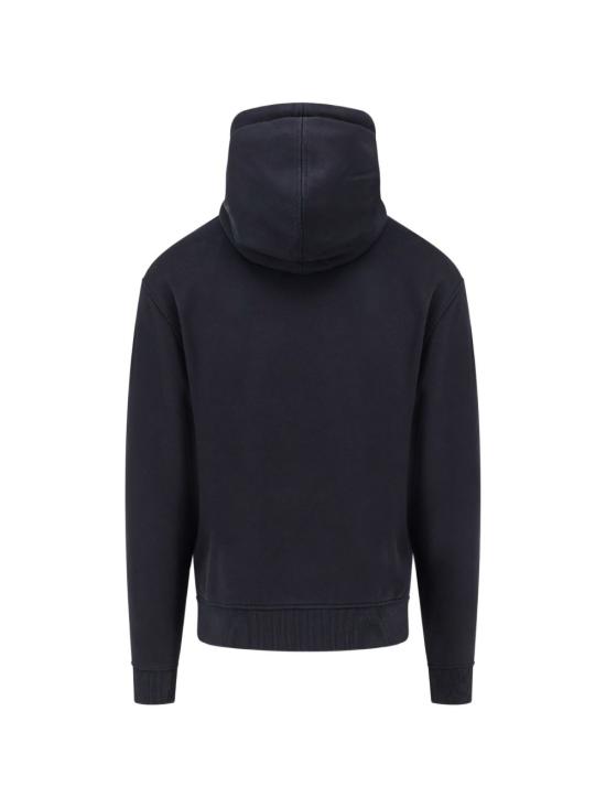 26FW 아미 스몰 하트 로고 루프백 오가닉 코튼 플리스 후드 BFUSW235 730001 BLACK - AMI