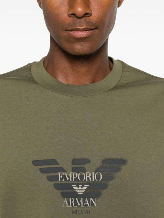 26FW 엠포리오 아르마니 긴팔 티셔츠 EM007315 AF10013U7046 GREEN - EMPORIO ARMANI