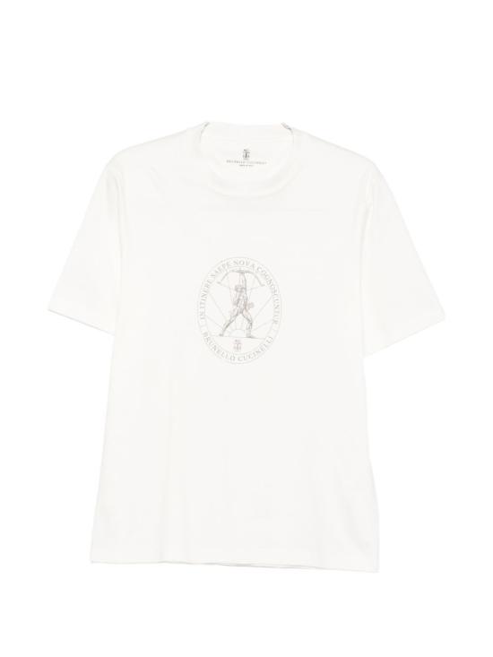 26FW 브루넬로 쿠치넬리 반팔 티셔츠 M0B138519 C7220 WHITE