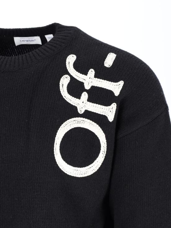26FW 오프화이트 니트웨어 44MHE213F26K001001BLACK - OFF WHITE