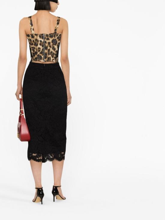  돌체앤가바나 미디 스커트 F4B7IT FLRE1N0000 BLACK - DOLCE & GABBANA