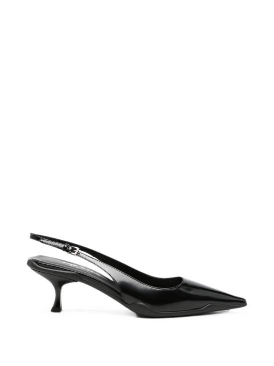 26FW 프라다 브러쉬드 레더 슬링백 펌프스 1I659O 055F0002 BLACK
