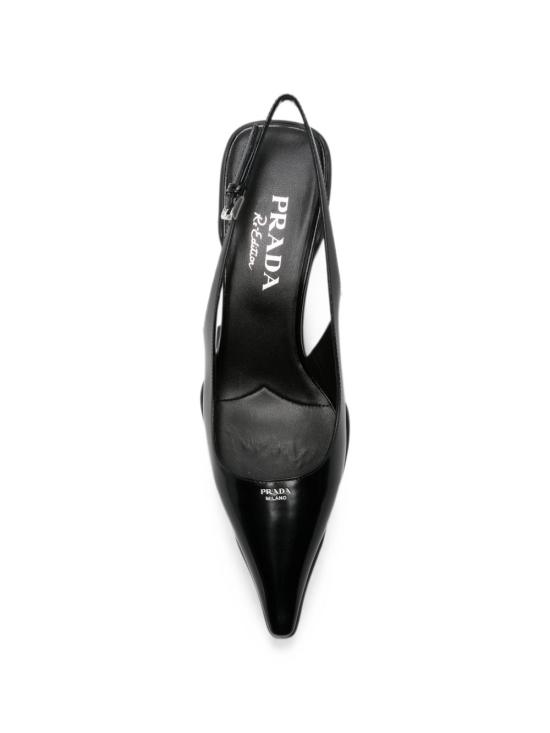 26FW 프라다 브러쉬드 레더 슬링백 펌프스 1I659O 055F0002 BLACK - PRADA
