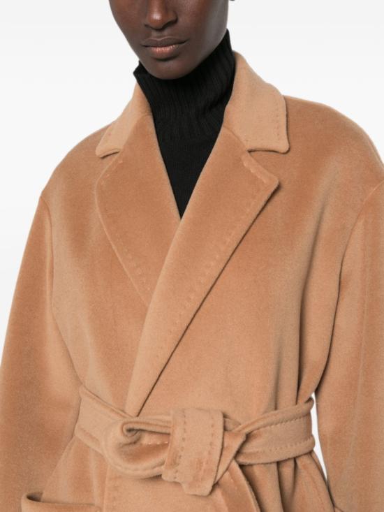 26FW 막스마라 벨티드 노치트 라펠 울 코트 26016092600 002 CAMEL - MAX MARA