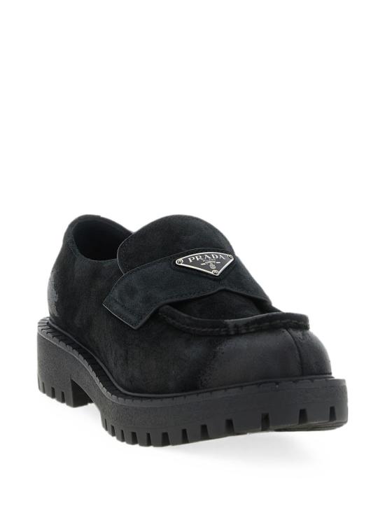 26FW 프라다 트라이앵글 로고 몬놀리스 러그 솔 로퍼 2DE151 0B2F0002 BLACK - PRADA