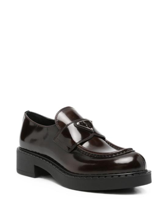 26FW 프라다 초콜릿 브러쉬드 레더 로퍼 1D246M X6OF0038 BROWN - PRADA