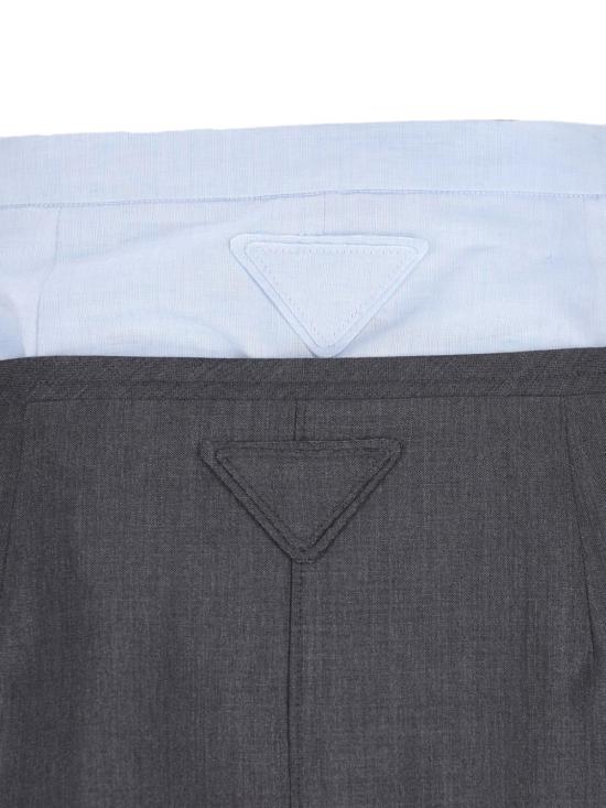 26FW 프라다 라이트 모헤어 샴브레이 스커트 P169I 6106F0480 GREY - PRADA
